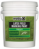 MERRELL PAINT & DECORATING INC Insl-X Latex Field Marking Paint is specifically designed for use on natural or artificial turf, concrete and asphalt, as a semi-permanent coating for line marking or artistic graphics.

Fast Drying
Water-Based Formula
Will Not Kill Grassboom